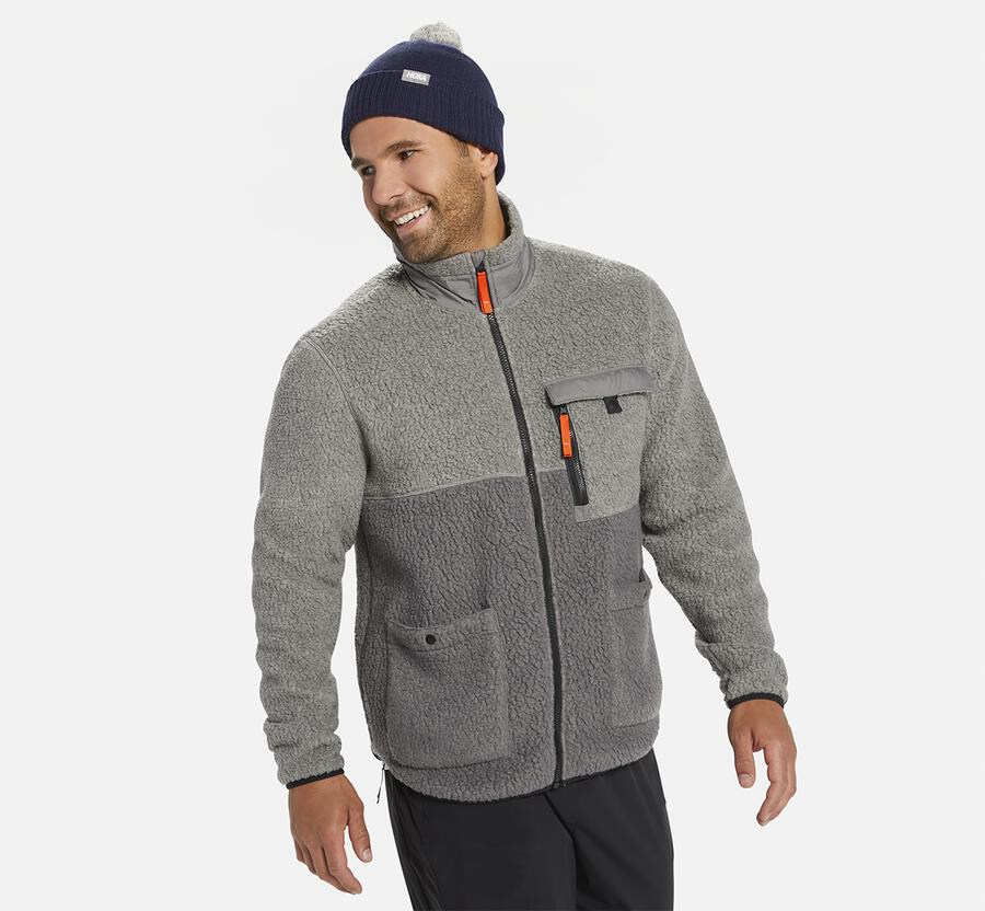 Hoka One One Fleece Sky Jacka Herr - Grå - VBDTW-6935